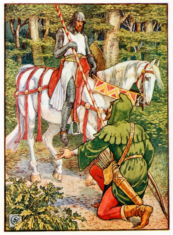 Lyttel John en de Ridder door Walter Crane