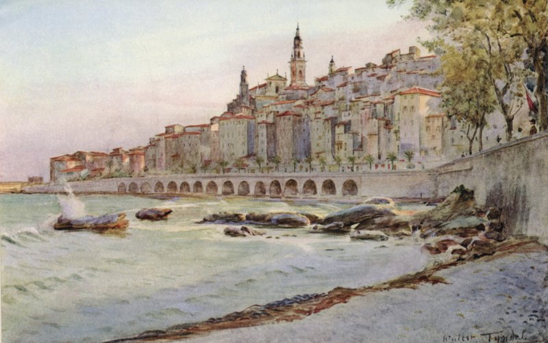 Mentone, vanaf Garavan door Walter Frederick Roofe Tyndale