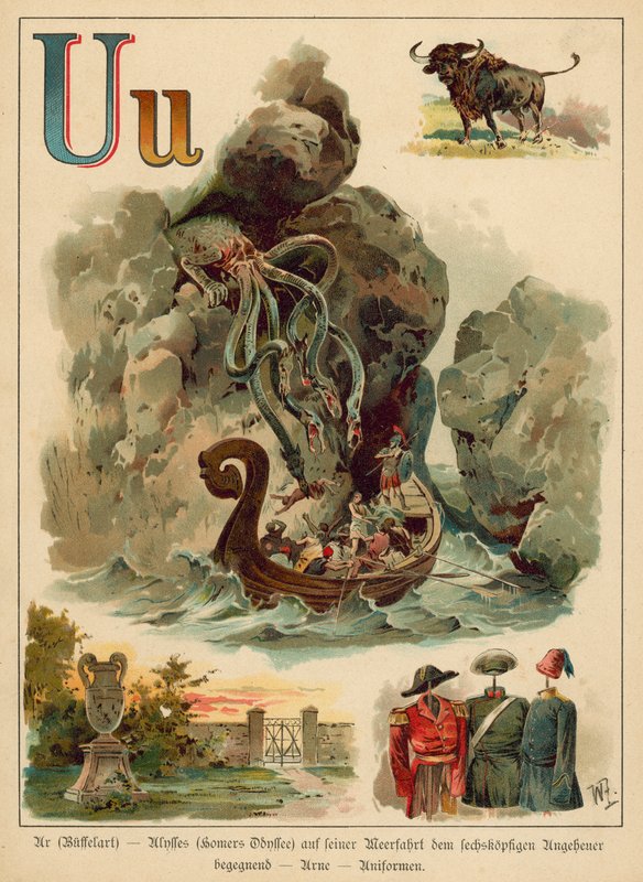 Letter U (chromolitho) door Walter Zweigle