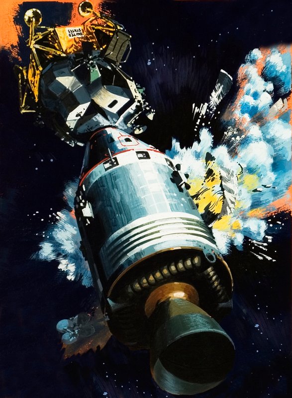 Apollo 13 door Wilf (20th century) Hardy