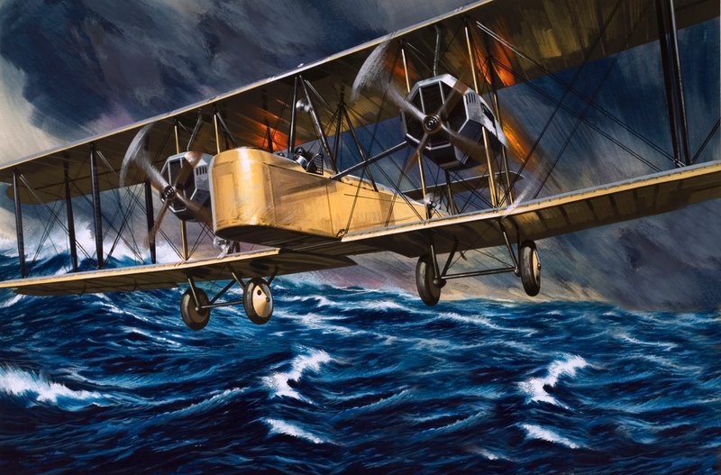 Vimys over de golven door Wilf (20th century) Hardy