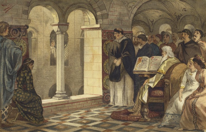 Karel de Grote in de kapel van het Valkhof, Nijmegen door Willem II Steelink
