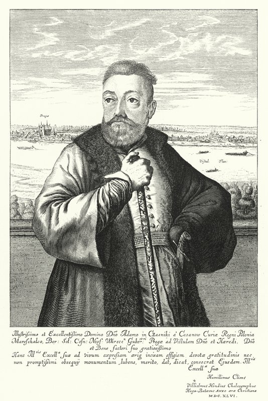 Adam Kazanowski, Pools-Litouwse edelman (gravure) door Willem (c.1597 1660) Hondius