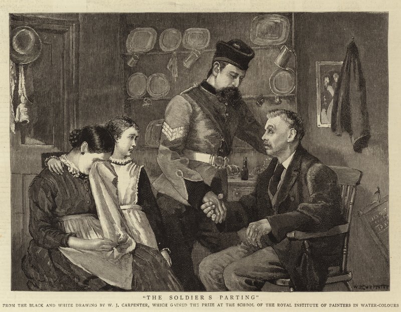 Het afscheid van de soldaat door William Carpenter