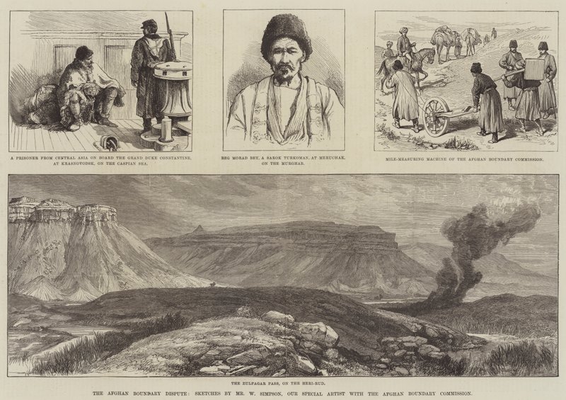 Het Afghaanse grensgeschil door William Crimea Simpson