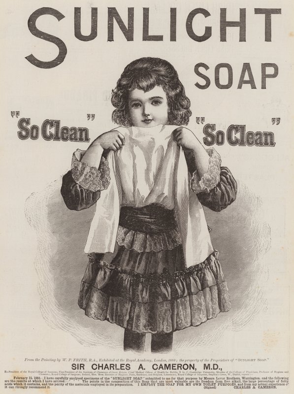 Advertentie, Sunlight Soap door William Powell Frith