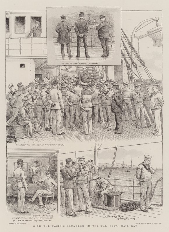 Met het Pacific Squadron in het Verre Oosten, Postdag door William Ralston