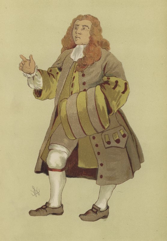 Mannenkostuum uit de regeerperiode van George II, 1730 door William after Hogarth