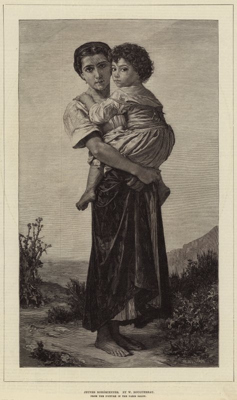 Jonge Boheemse meisjes door William Adolphe Bouguereau