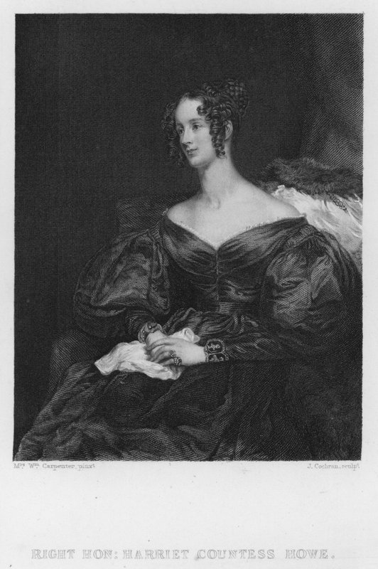 Harriet gravin Howe (gravure) door William (after) Carpenter