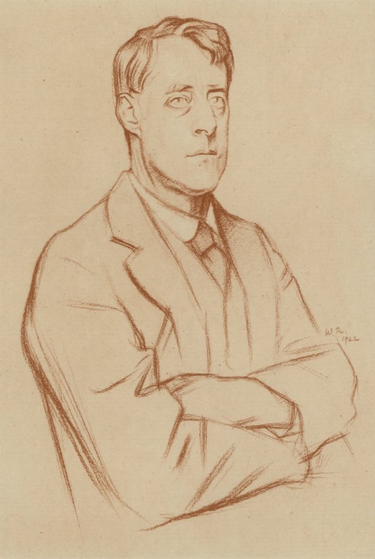 Laurence Binyon (litho) door William (after) Rothenstein