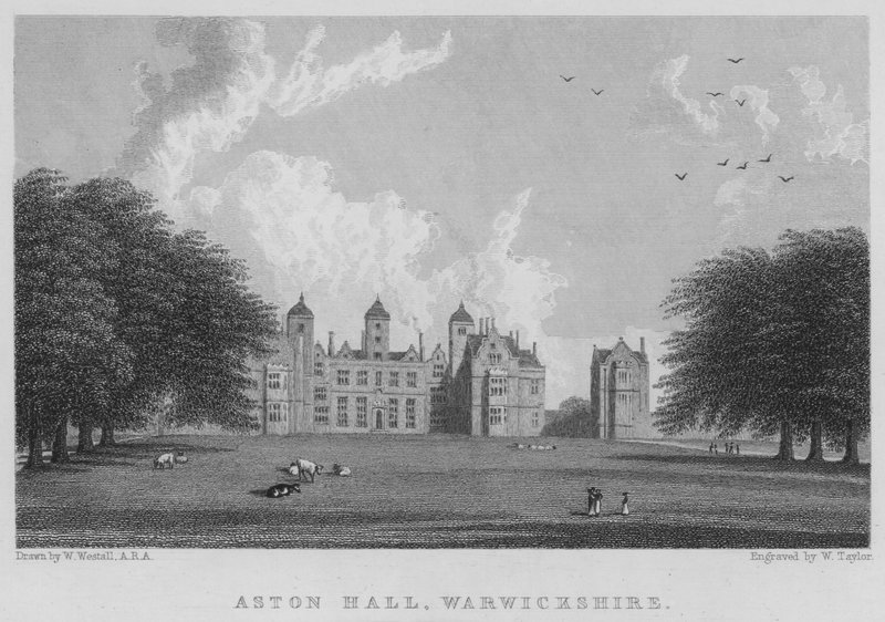 Aston Hall, Warwickshire door William (after) Westall