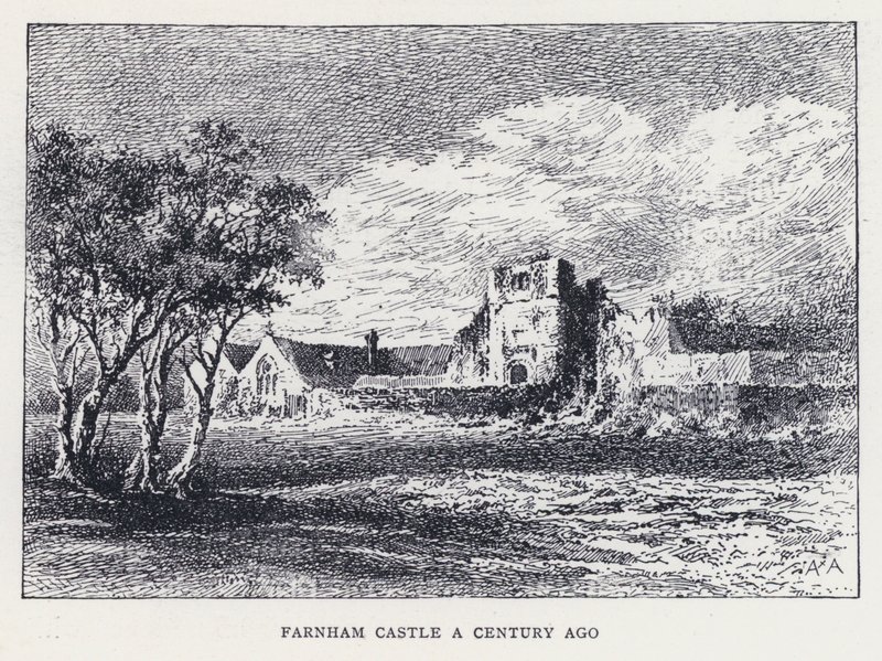 Farnham Castle een eeuw geleden door William Alexander Ansted