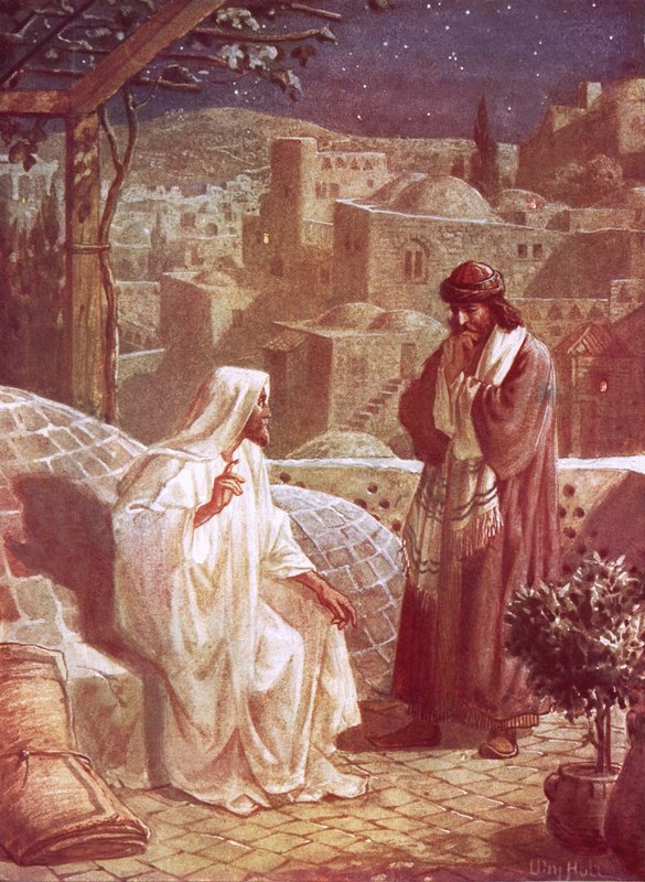 Jezus in gesprek met Nicodemus door William Brassey Hole
