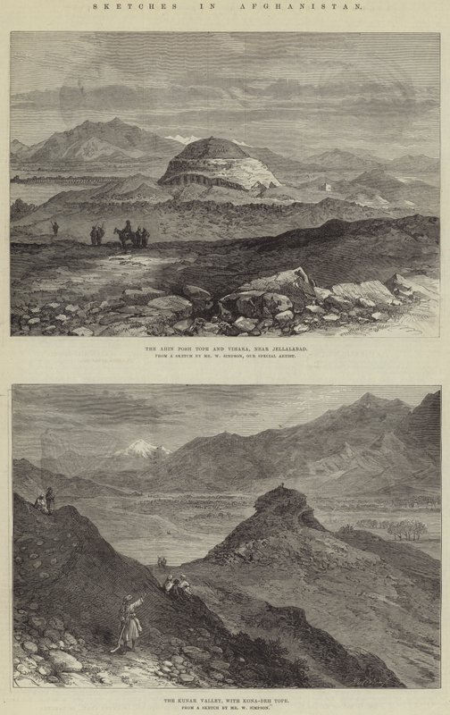 Schetsen in Afghanistan door William Crimea Simpson