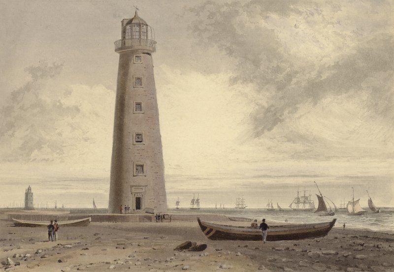 De vuurtorens van Orford Ness, Suffolk door William Daniell