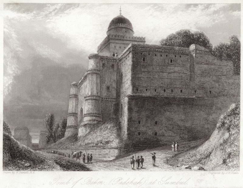 Graf van Baber in Sumbul Babur door William Daniell