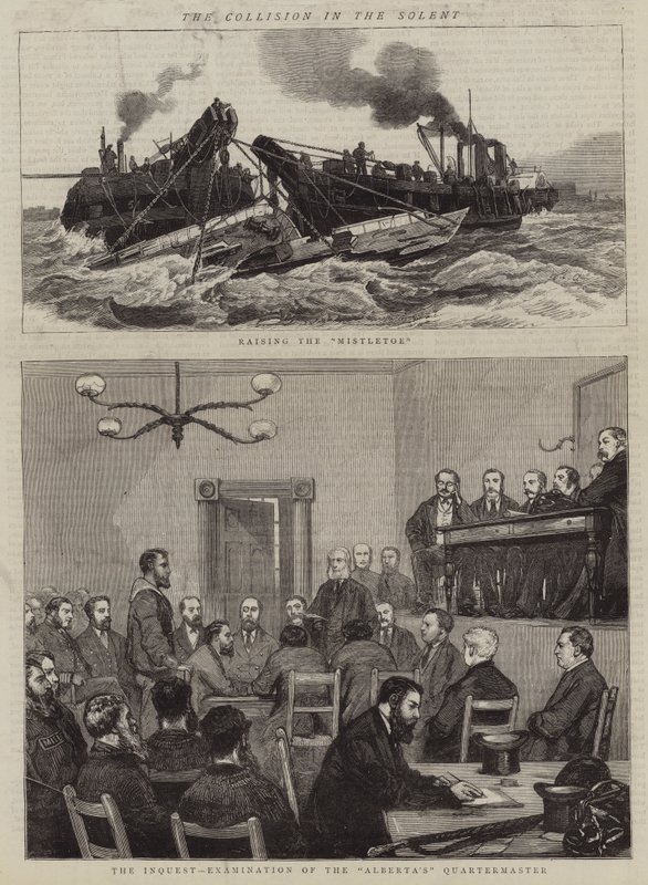 De Botsing in de Solent door William Edward Atkins
