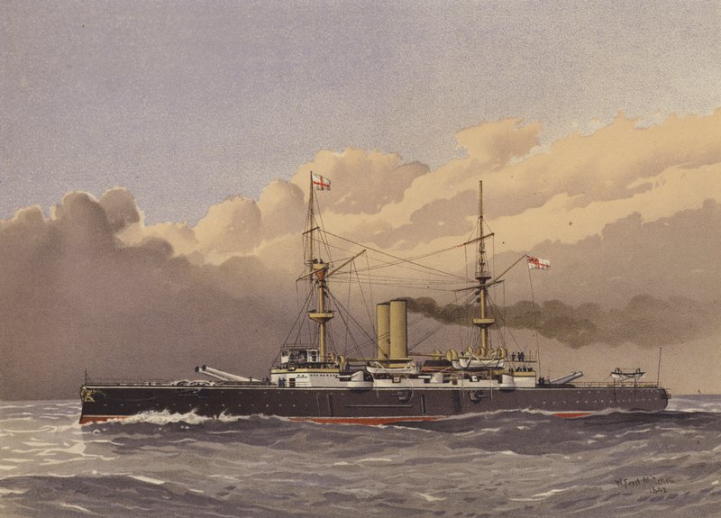 HMS Royal Sovereign, slagschip 1e klasse door William Frederick Mitchell