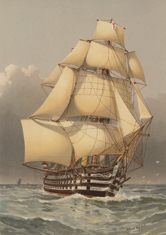HMS Victoria, 121 kanonnen door William Frederick Mitchell