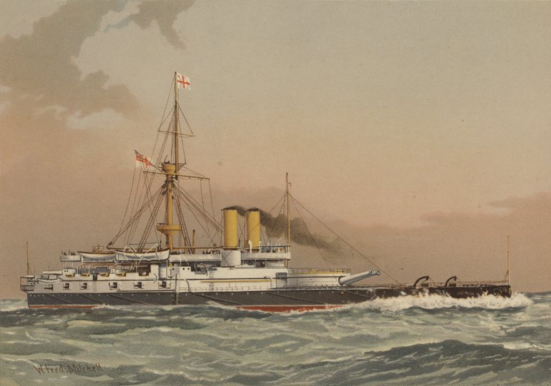 HMS Victoria, slagschip 1e klasse door William Frederick Mitchell