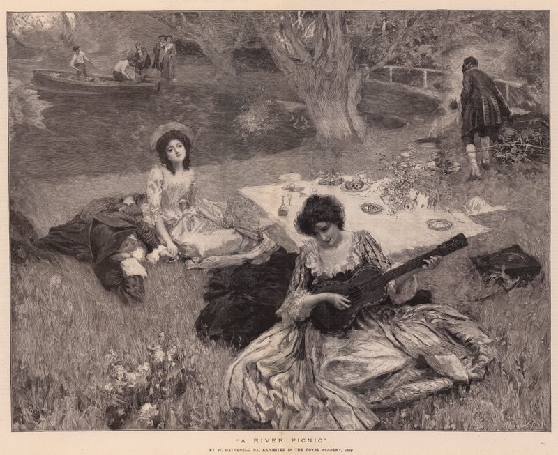 Een rivierpicknick door William Hatherell