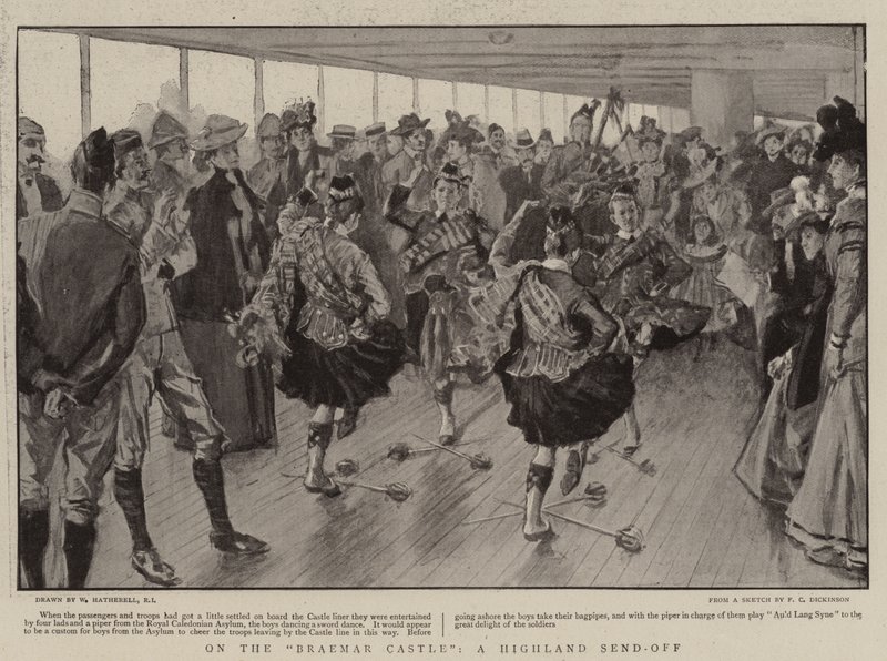 Op de Braemar Castle, een Highland Afscheid door William Hatherell