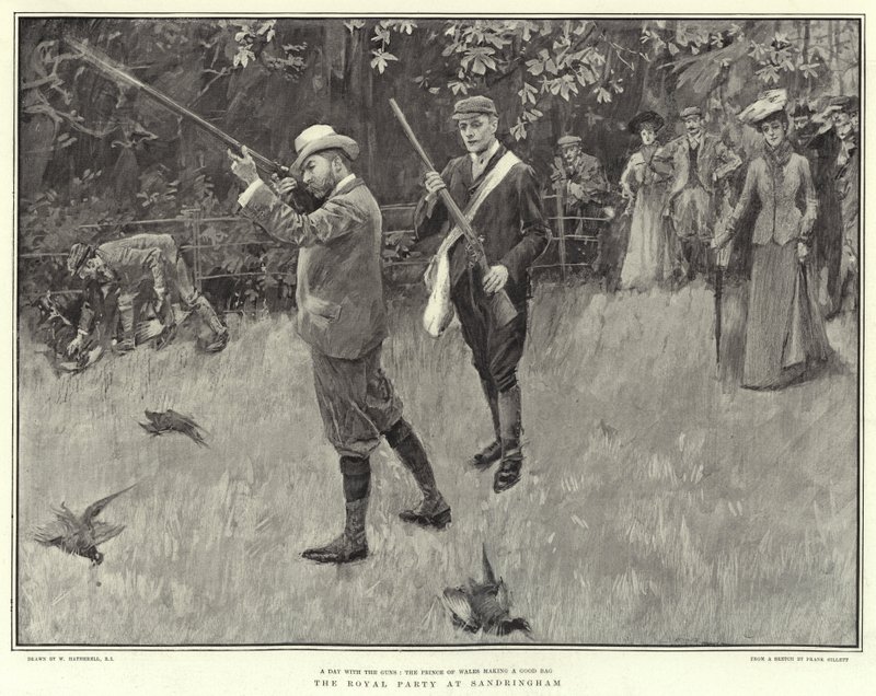 Het koninklijk gezelschap in Sandringham door William Hatherell
