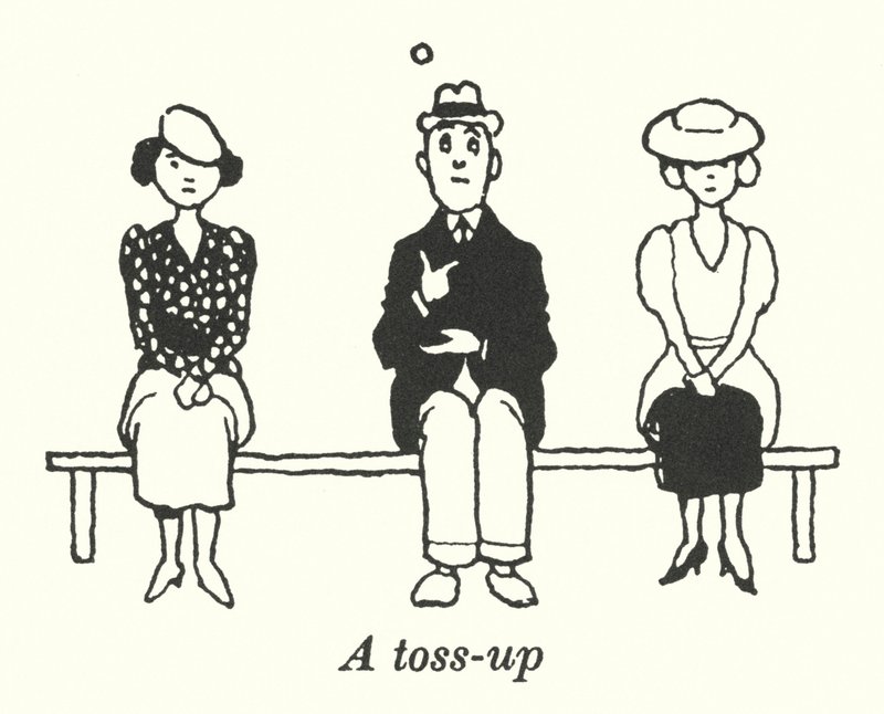 Een loting (litho) door William Heath Robinson