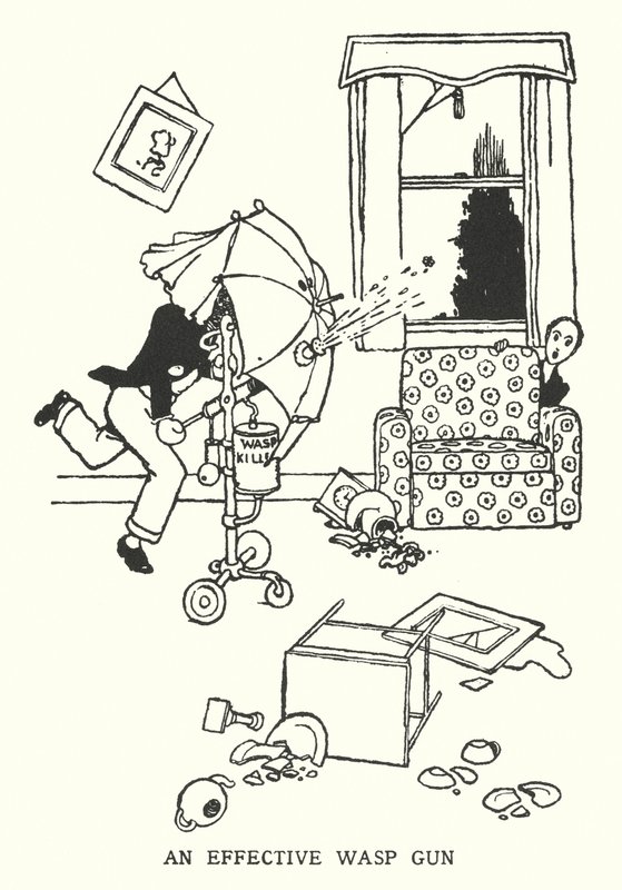 Een effectieve wespengun door William Heath Robinson
