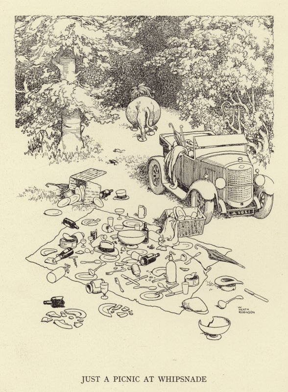 Gewoon een picknick in Whipsnade door William Heath Robinson