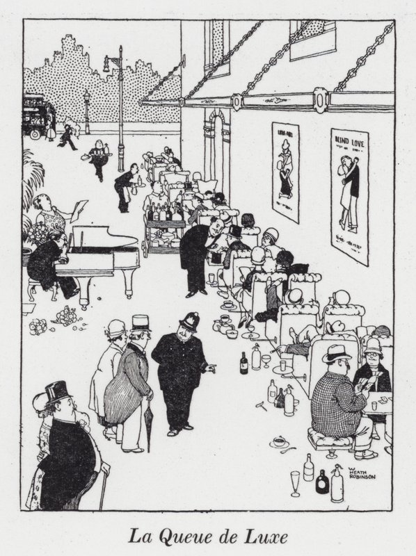 La Queue de Luxe door William Heath Robinson