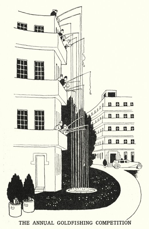 De jaarlijkse goudviswedstrijd door William Heath Robinson