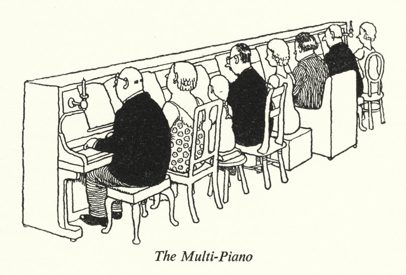 De multi-piano door William Heath Robinson