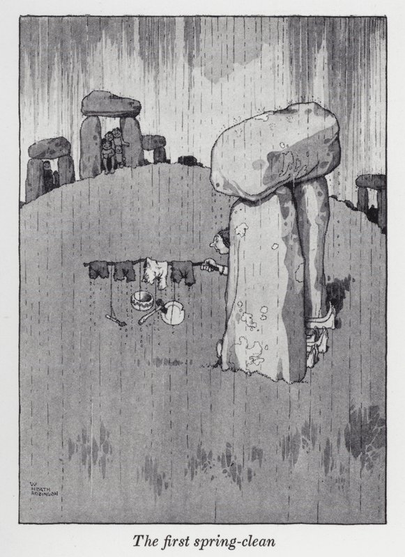 De eerste lenteschoonmaak door William Heath Robinson