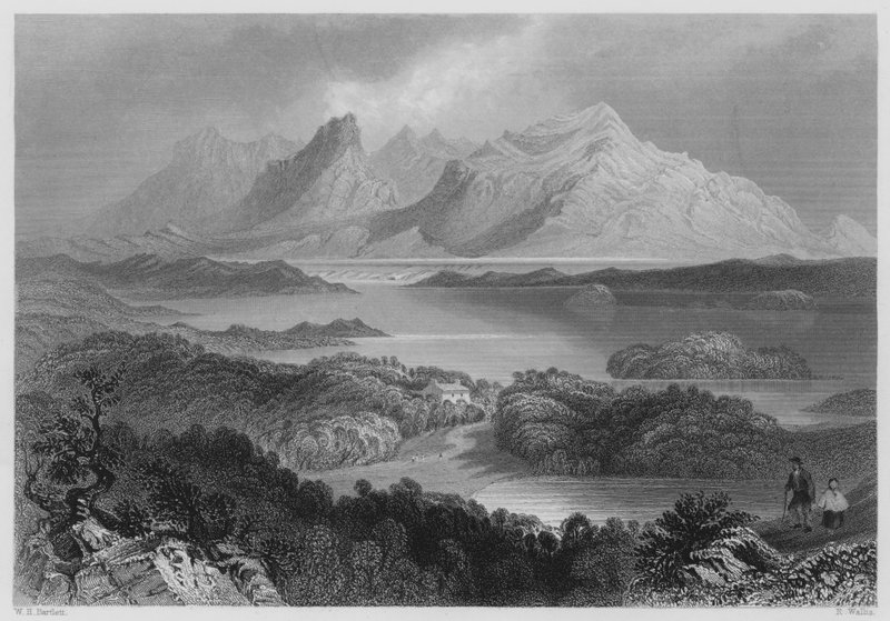 Garromin, Connemara door William Henry (after) Bartlett