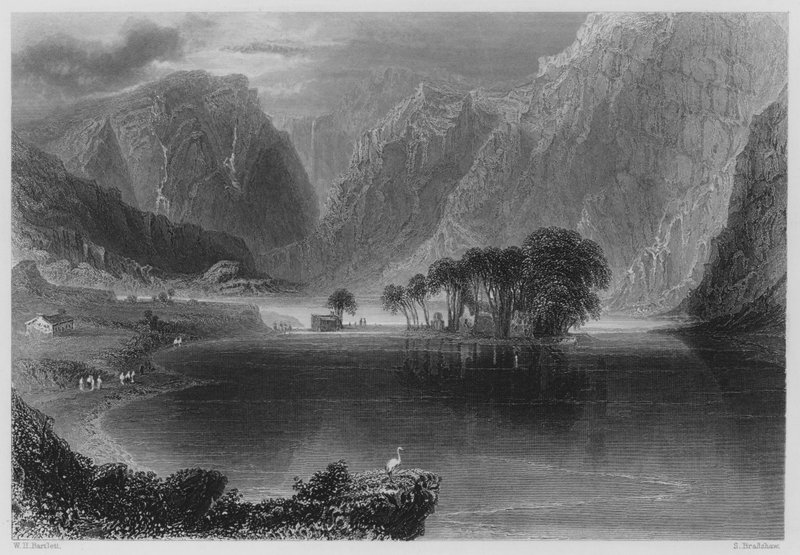 Gougaune Barra door William Henry (after) Bartlett