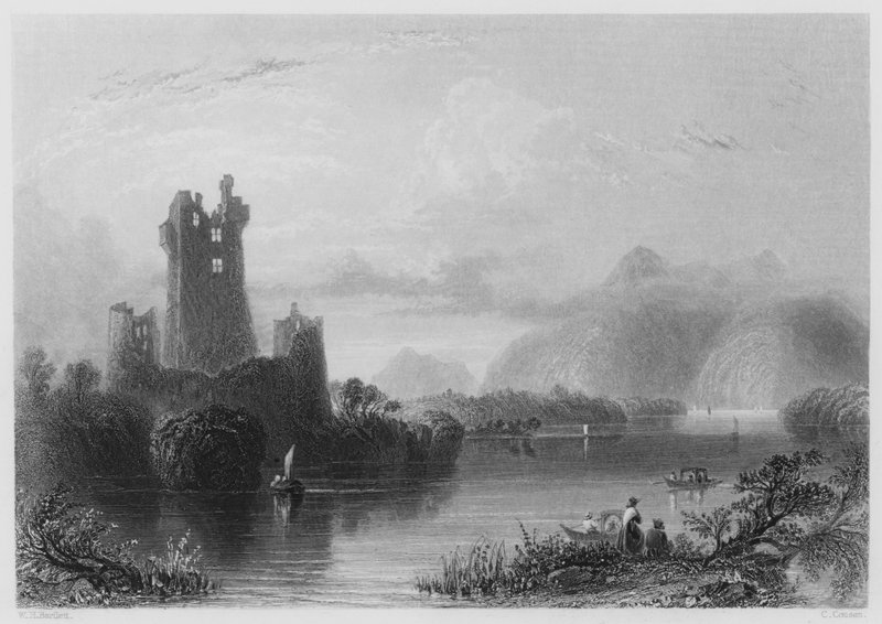 Ross Castle, Killarney door William Henry (after) Bartlett