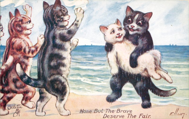 Humoristische kattenkaart door William Henry Ellam