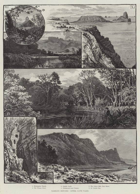 Rambling Schetsen, Gower, Zuid-Wales door William Henry James Boot