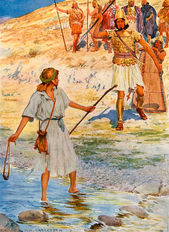 David en Goliath door William Henry Margetson
