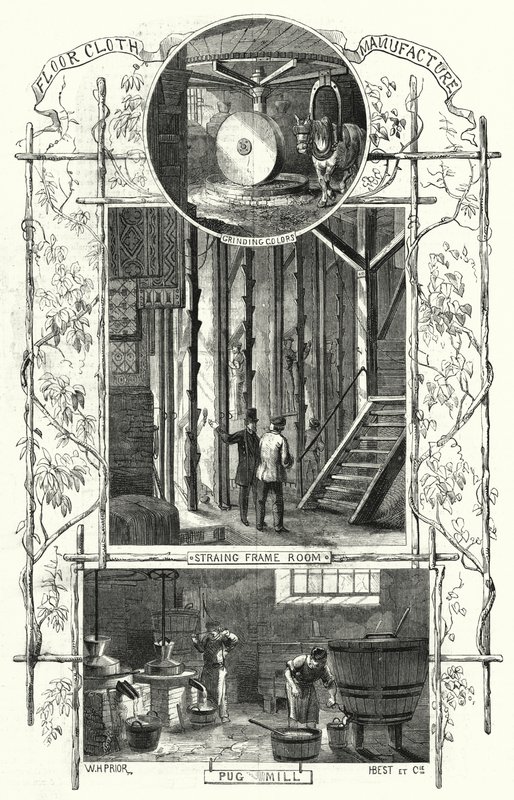 Vloerkleedfabricage door William Henry Pike