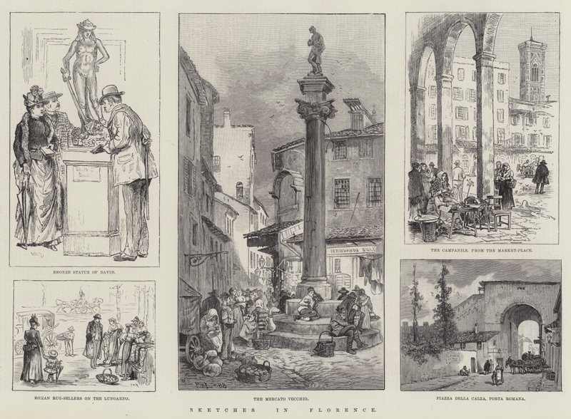 Schetsen in Florence door William Henry Pike