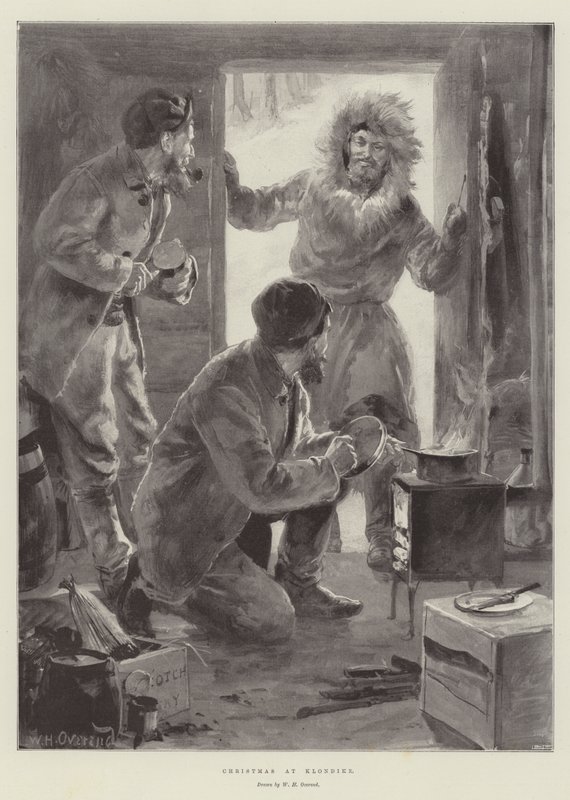 Kerstmis in Klondike door William Heysham Overend
