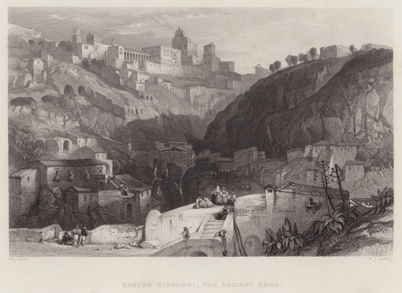 Castro Giovanni, het oude Enna door William Leighton Leitch