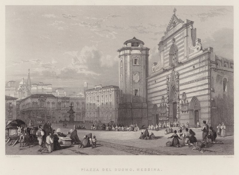 Piazza Del Duomo, Messina door William Leighton Leitch