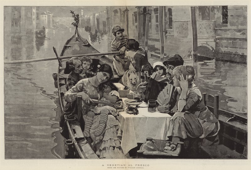 Een Venetiaanse Al Fresco door William Logsdail