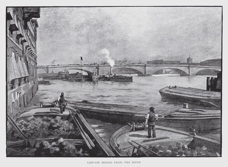 London Bridge voor de Rivier door William Luker