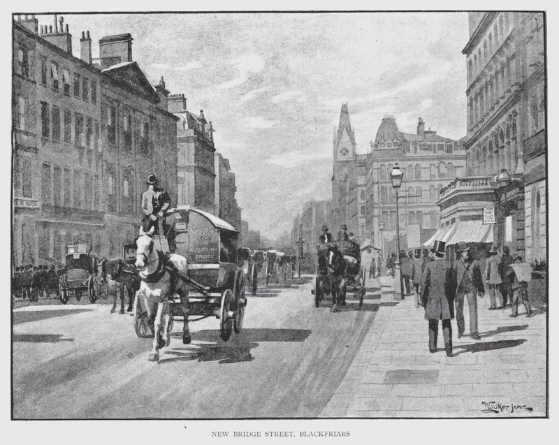 New Bridge Street, Blackfriars door William Luker