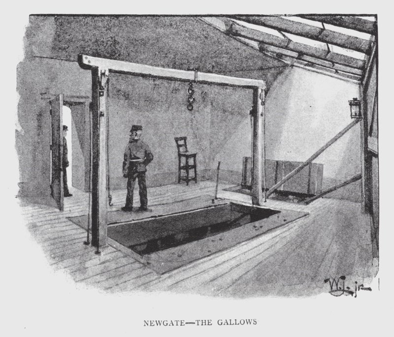 Newgate, de Galg door William Luker